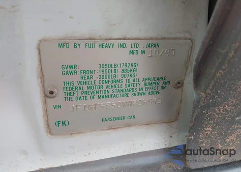 1998 Subaru Impreza Outback Sport z USA, uszkodzony, nr VIN JF1GF4850WH806943